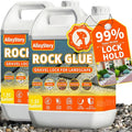 2.64Gallon Rock Glue for Landscaping, Pea Gravel Binder & Stone Adhesive | Strong Mulch Glue & Gravel Stabilizer for Pea Gravel, Pebbles, and Stone for Garden Walkways, Yards, Patios, and Driveways