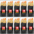 AROIC Paint Brush Set, 10 Pack 100 Pcs Acrylic Paint Brushes Artist Paint Brushes for Oil Watercolor Acrylic Face Rock Painting（Black）