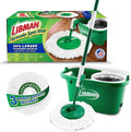 Libman Tornado Spin Mop System with Refill Heads, Microfiber Spinning Mop and Bucket with Wringer Set for Home, Floor Cleaning of Hard-Wood, Laminate, Tile, All Surface Cleaner