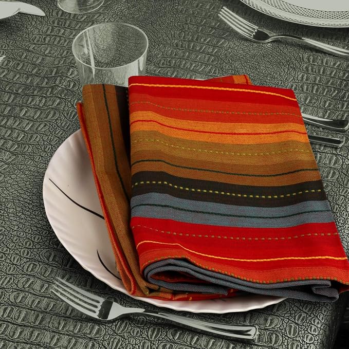 Urban Villa Kitchen Towels Cotton Dish Towels 20”x30” (Set of 3) Red Multi