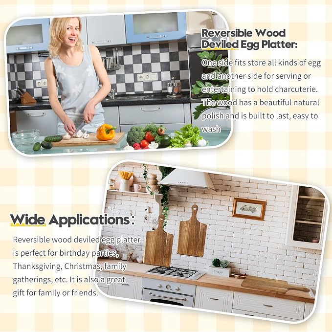 Didaey 6 Pcs Cutting Board Bulk Kitchen Thicken Chopping Platter with Handles Wooden Charcuterie Serving Trays Blank Wood Boards for Engraving Wedding Housewarming(Acacia Wood,13 x 7 Inch)