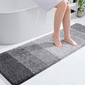 OLANLY Bathroom Runner Rugs Mat 59x17, Extra Soft Absorbent Microfiber Bath Rugs, Rubber Backing, Quick Dry, Washable Long Bath Mats for Bathroom Floor, Tub and Shower, Home Decor Accessories, Grey