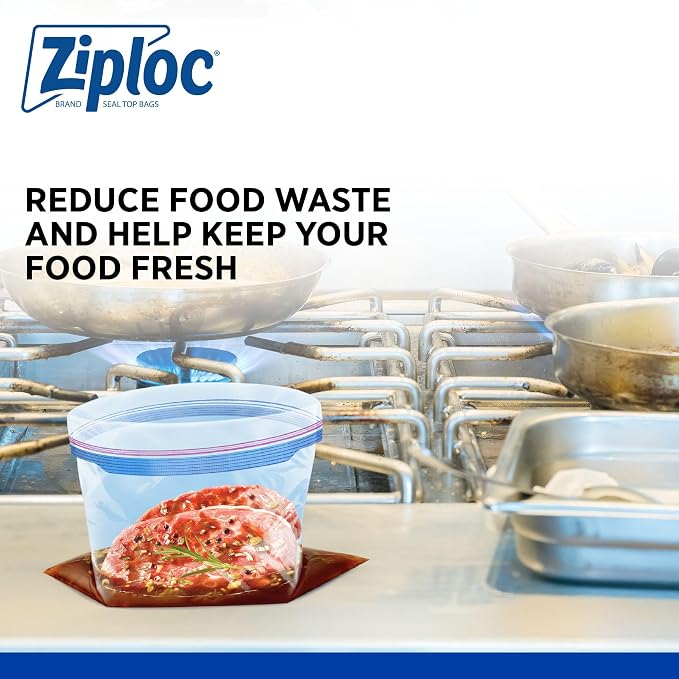 SC Johnson Professional Ziploc Brand Food Storage Freezer Bags, 1 Gallon Freezer Bags, Ziploc Brand Bags, Commercial Pack, 250 Count Box, for Professional Use Only