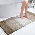 OLANLY Bathroom Runner Rugs Mat 47x20, Extra Soft Absorbent Microfiber Bath Rugs, Rubber Backing, Quick Dry, Washable Long Bath Mats for Bathroom Floor, Tub and Shower, Home Decor Accessories, Coffee