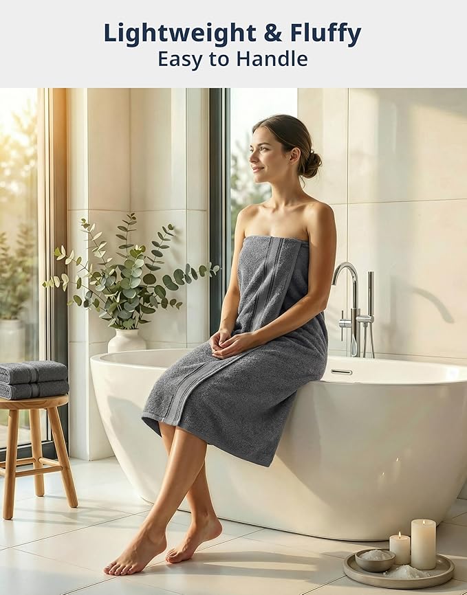 LANE LINEN Bath Towel Set of 12 – Premium 100% Cotton Towels for Bathroom, 4 Bath, 4 Hand & 4 Washcloth, Zero Twist, Hotel Collection Towels, Gentle on Body, Absorbent & Ideal for Everyday Use – Grey