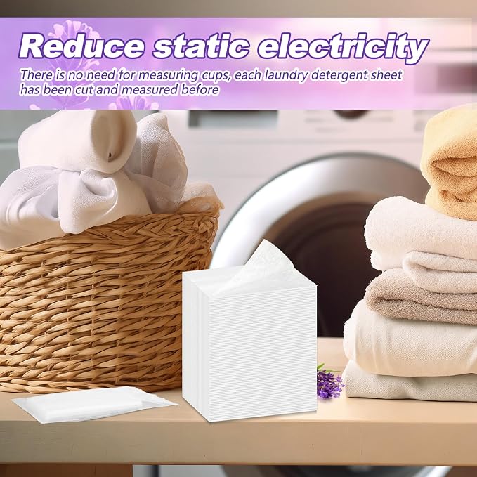 600 Count Dryer Sheets Bulk Fabric Softener Lavender Scent Dryer Sheets Naturally Softens and Removes Static Cling, Ideal for Large Households, Sensitive Skin