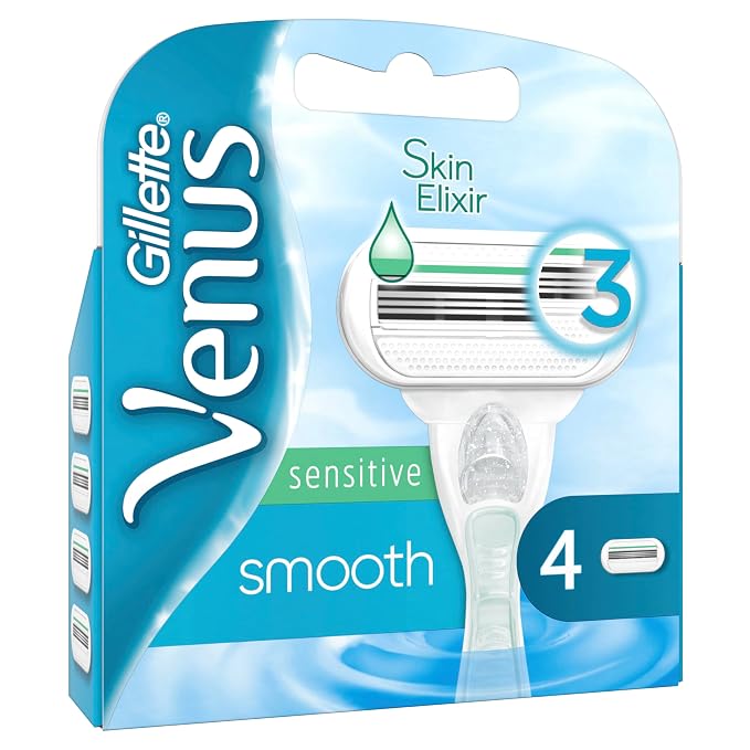 Gillette Venus Extra Smooth Womens Razor Blade Refills,Designed for a Close,Smooth Shave,4 Count (Pack of 2)