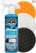 Chemical Guys 6.5" Buffing Pad Sampler Kit - 4 Piece Detailing Set with 3 Professional Foam Pads and 16 oz Polishing Pad Cleaner - Works with Dual Action and Rotary Polishers Using 6" Backing Plates