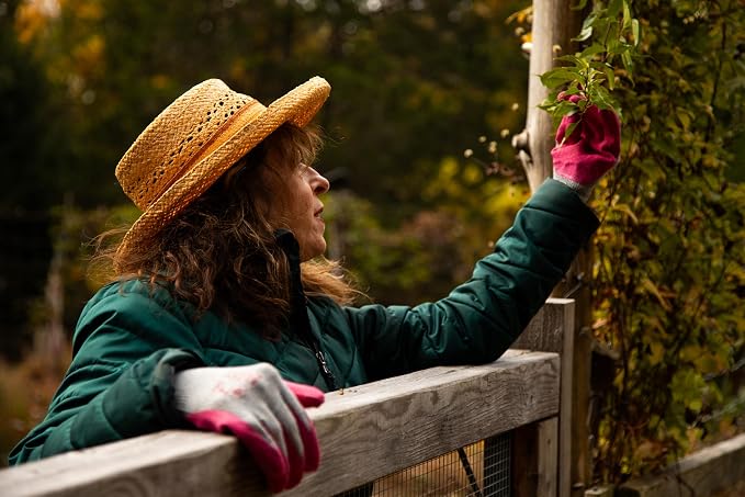 G & F Products Gardening Gloves for Women - 12 Pairs of Breathable Rubber Coated Yard Garden Gloves with Non-Slip Grip - Outdoor Protective Work Gloves, Rose Pink & Jade Green, Large.