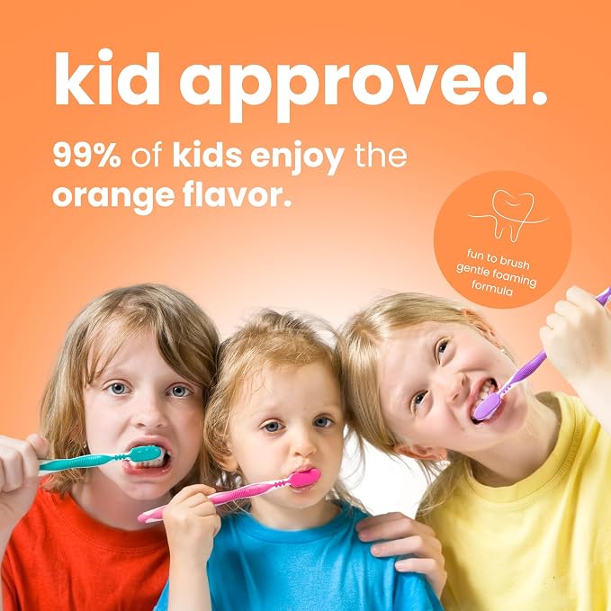 Ollie Fluoride Free 10% Nano Hydroxyapatite Toothpaste, Orange, 4oz | Rod-Shaped Nano HAP, Remineralizes Enamel, Reduces Sensitivity, Reverses Small Cavities, Naturally Whitens Teeth, (Pack of 2)