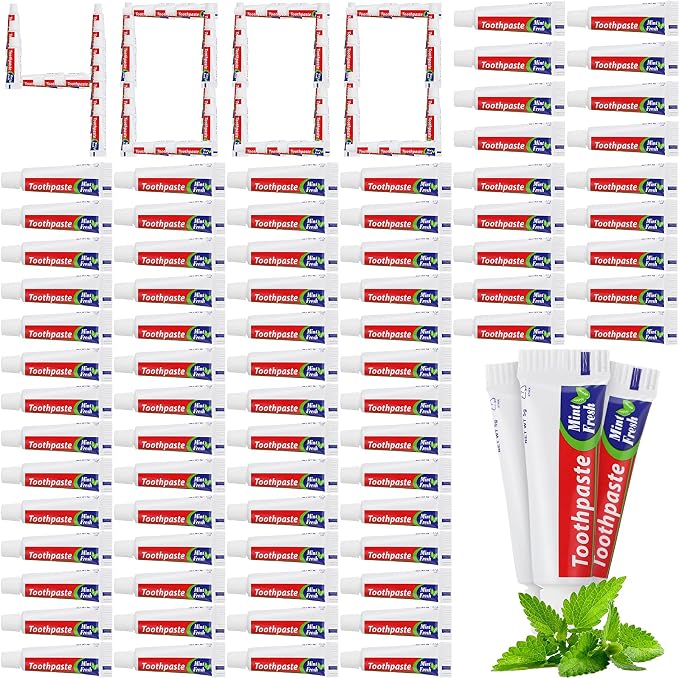 4000 Pcs Mini Toothpaste Bulk Regular Clean Mint Toothpaste for Bad Breath, Helps Freshens Breath, Whitens Teeth Travel Size 0.18oz for Home Hotel Office School Camping