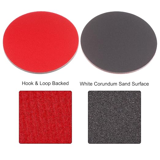 uxcell 12pcs 1500 Grit Sanding Sponge 6 Inch Hook and Loop Sponge Sanding Disc Wet/Dry for Car Wood Drywall Metal