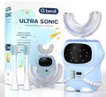 Bendi U-Shaped Toothbrush Kids, Electric Astronaut Design, Ages 2-7, Blue | Sensory-friendly, 360 whole mouth clean, toddler & kids electric, self-brushing 5 modes, auto memory, mouthguard, extra heads