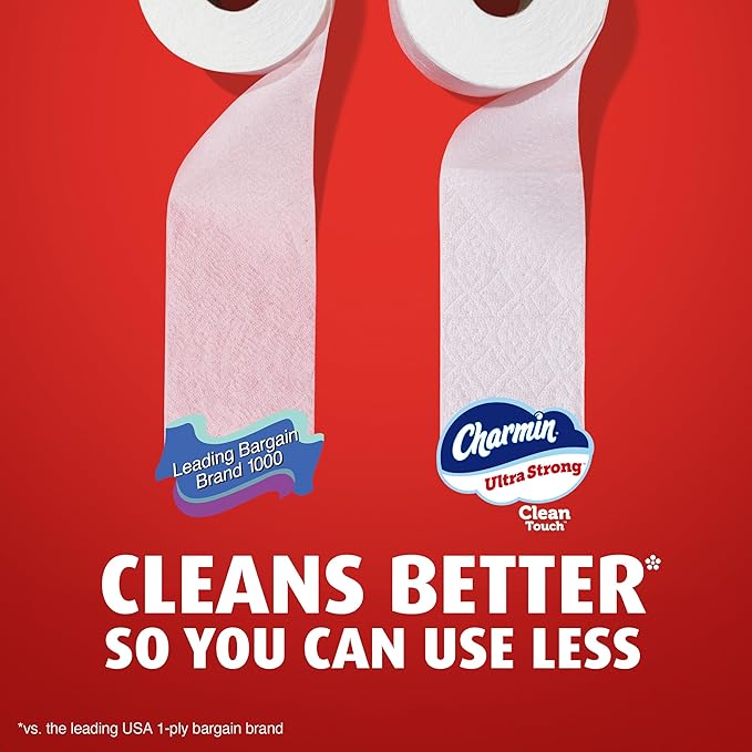 Charmin Ultra Strong Clean Touch Toilet Paper, 6 Family Mega XL Rolls = 42 Regular Rolls