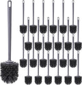 Reallnaive 24 Pack Toilet Brush Bulk, Commercial Heavy Duty Professional Toilet Bowl Cleaning Brush for Bathroom, Restroom Maintenance Cleaning Supplies (Grey)