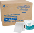 Angel Soft Professional Series by Georgia-Pacific PRO 2-Ply Embossed Toilet Paper, White, Individually Wrapped, 450 Sheets Per Roll, 80 Toilet Tissue Rolls Per Case, 16880