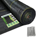 KANAGAWA 4ft x 300ft Weed Barrier Fabric, 6oz Heavy-Duty Woven Landscape Fabric with Staples, Breathable Weed Control for Garden Beds, Driveways, Farming & Landscaping