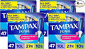 Tampax Pearl Tampons for Women Multipack, with LeakGuard Braid, Light/Regular/Super Absorbency, Unscented, 47 Count (Pack of 4)