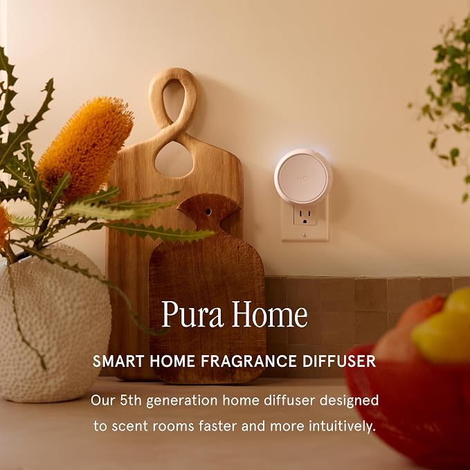 Pura Home 5 Fragrance Diffuser - Adjustable Home Diffuser with LED Light & Automatic Vial Detection - Wi-Fi Device for Personalized Home Scenting Experience