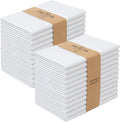 Urban Villa Kitchen Towels Cotton Dish Towels 27”x27” (Set of 24) White