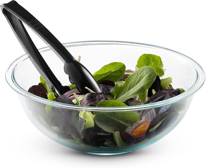 Plastic Tongs for Serving (Pack of 36) 9 Inch - Heavy-Duty Hard Plastic Reusable or Disposable Serving Tongs for Catering, Dinner Parties, Banquets, Buffets, Events, Weddings and Everyday Use, Black