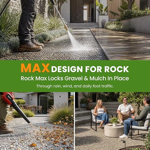 Mulch & Rock Glue for Landscaping, 64 OZ Multi-Purpose Gravel Binder | Weatherproof Permeable Binder for Pea Gravel, River Rock & Pebbles; Pet-safe Adhesive for Patios, Walkways, Driveways, Yard