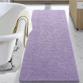 LOCHAS Luxury Bathroom Rug Shaggy Bath Mat 24 x 60 Inch, Light Purple | Washable Non Slip Bath Rugs for Bathroom Shower, Soft Plush Chenille Absorbent Carpets