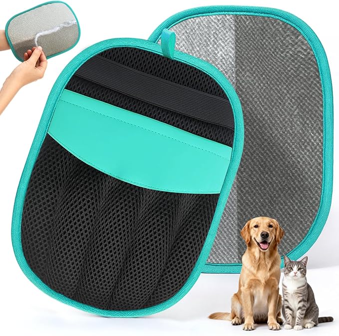 Pet Hair Remover for Dogs & Cats: Reusable Five-Finger Static Hair Removal Tool, Upgraded Lint Remover for Couch, Furniture, Bedding, Car & Clothes – Pet Supplies for Home & Travel