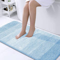 OLANLY Bathroom Runner Rugs Mat 44x24, Extra Soft Absorbent Microfiber Bath Rugs, Rubber Backing, Quick Dry, Washable Long Bath Mats for Bathroom, Tub and Shower, Home Decor Accessories, Sky Blue