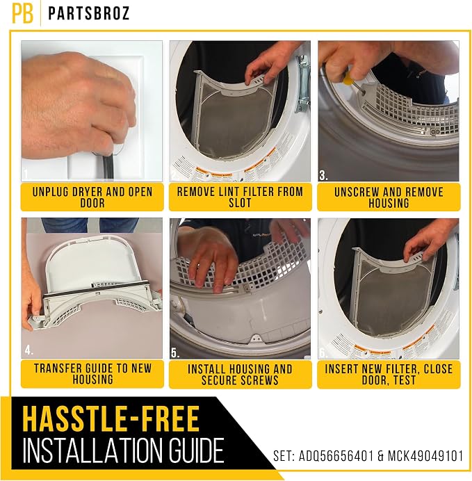 Dryer Lint Filter & Screen Housing for LG DLGX4271V