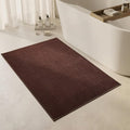 Triohero Large Bathroom Rugs Non Slip Washable Bath Rugs Super Absorbent Bathroom Rug Thin Quick Dry Low Pile Bath Mats, Brown 36"x48"