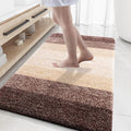 OLANLY Bathroom Rug Mat 59x35, Extra Soft Absorbent Microfiber Bath Rugs, Rubber Backing, Quick Dry, Machine Washable Bath Mats for Bathroom Floor, Tub and Shower, Home Decor Accessories, Brown