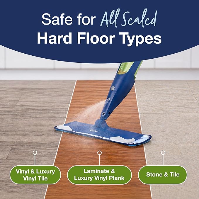 Bona Multi-Surface Floor Premium Spray Mop - Includes Multi-Surface Floor Cleaner Concentrate and Machine Washable Microfiber Cleaning Pad - For Stone, Tile, Laminate and Vinyl LVT/LVP Floors