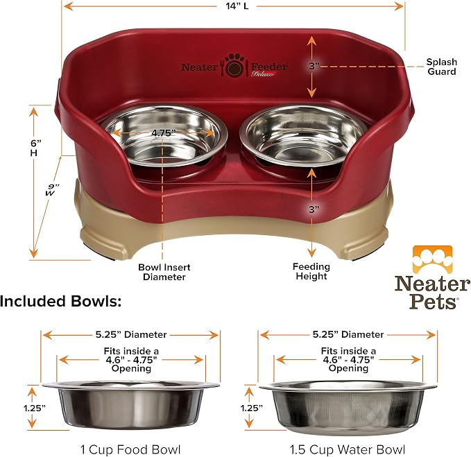 Neater Pet Brands Feeder Deluxe for Cats - Cranberry (200)
