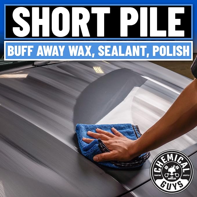 Chemical Guys, Professional Microfiber Towels, 16 x 16 in, Blue, 12 Pack | Ultra-soft, scratch-free towels to buff wax, dry panels and clean glass and interiors, machine washable