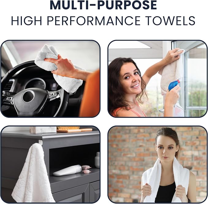 belem Bulk White Towels 20x40 – 72-Pack Commercial Bath Towels (6 Dozen) – Lightweight, Durable, Fast-Drying & Economical – Ideal for Hotels, Salons, Gyms & Spas – 5.5 lb/Dozen (010606)