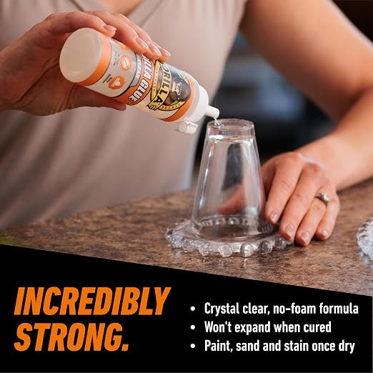 Gorilla Clear Glue, 5.75 Ounce Bottle (Pack of 1) - Crystal Clear, All Purpose, and Water Resistant