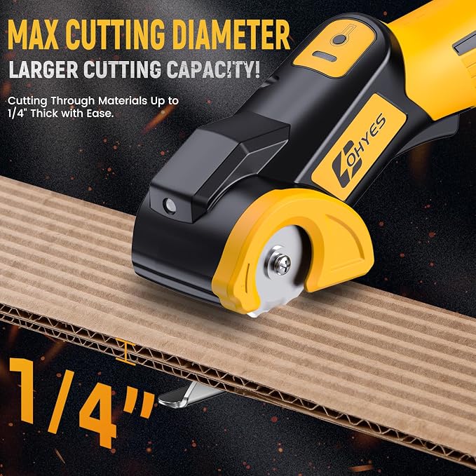 Cordless Electric Scissors Fit for DeWALT 20v Max Battery 440RPM Rotary Cardboard Cutter For Fabric Carpet Plastic(Battery not included, Added replacement blade)