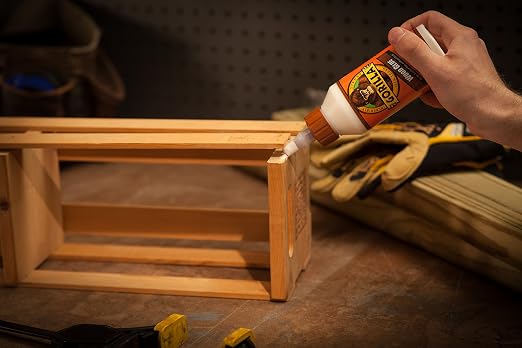 Gorilla Wood Glue, 8 oz., Water Resistant PVA Wood Glue for Indoor & Outdoor Projects, Fast Clamp, Natural Color, Paintable & Sandable (Pack of 12)