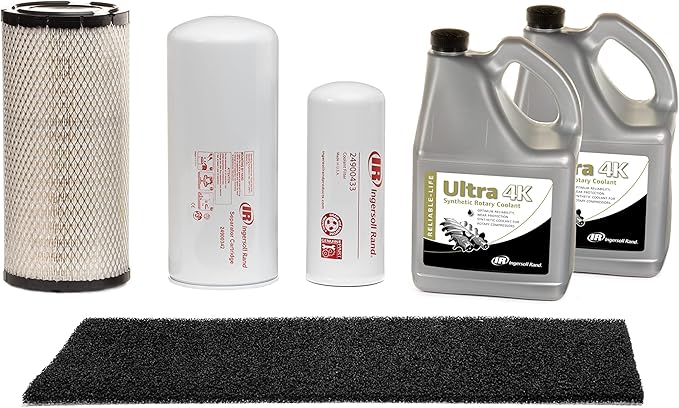 Ingersoll Rand 47739434001 OEM Maintenance Kit for RS11-22i Compressor with Ultra 4K Lubricant