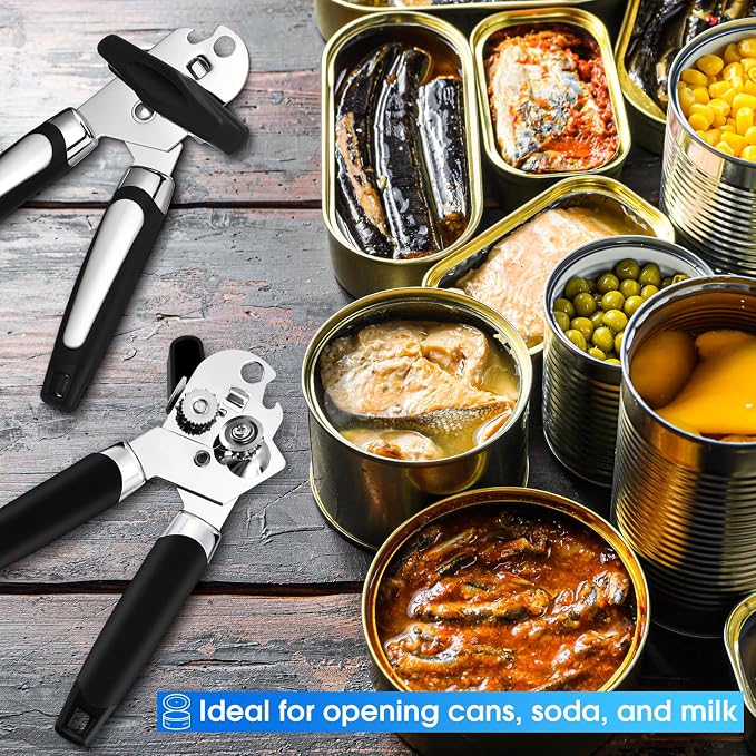 Gisafai 20 Pcs Manual Can Opener Bulk with Sharp Blade Smooth Edge Multifunctional Kitchen Gadget Handheld Openers Large Handheld Knob Can and Bottle Animals for Dorm Kitchen Essentials Gifts