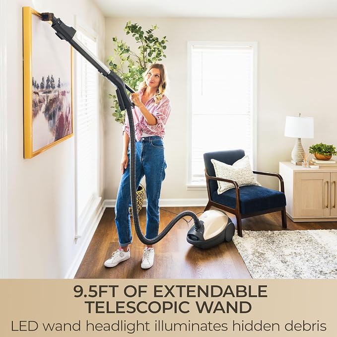 Kenmore Elite Ultra Plush 700 Series Bagged Canister Vacuum | 2-Motor System, Powerful Suction, HEPA Filter, Pet PowerMate for Pet Hair, Thick Carpet, Hard Floors, Stairs and More