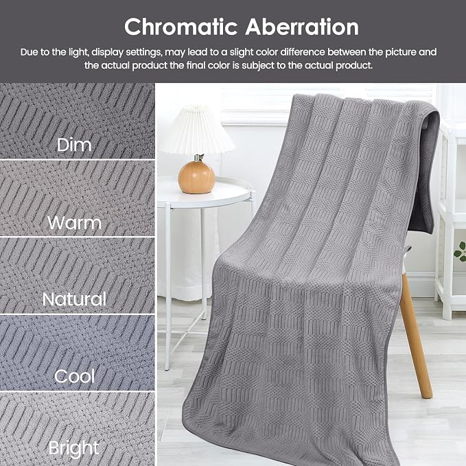 JML Bath Towels, 30" x 60", Gray, Set of 2 | Hanging Hook, Lint Free, Oversized, Soft, Super Absorbent, Fast Drying, Use for Sport, Fitness, Yoga, Diamond Cross Grid