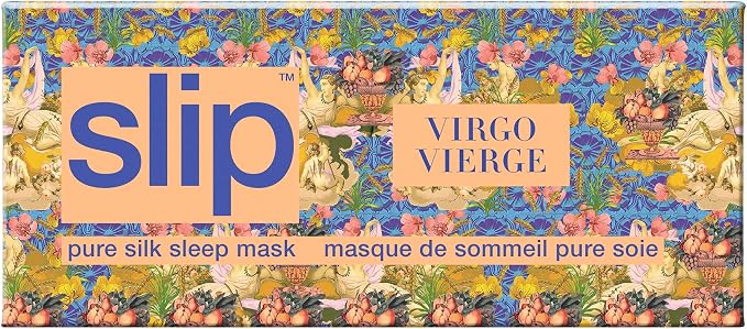 slip Pure Silk Sleep Mask - 100% Pure 22 Momme Mulberry Eye Mask - Comfortable Sleeping Mask with Elastic Band + Silk Filler and Internal Liner, Zodiac Collection: Virgo