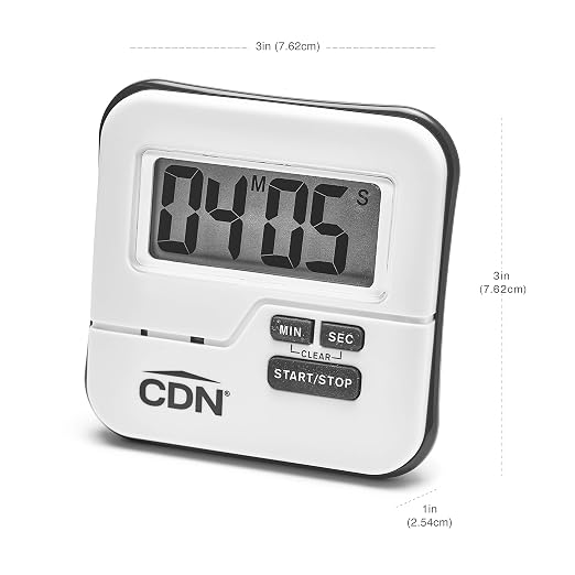 CDN Waterproof Kitchen Timer | Big Digital Display | 90-Second Loud Alarm with Flashing Light | Shatterproof & Steamproof | Magnet & Stand Mount | Ideal for Chefs | TMW1