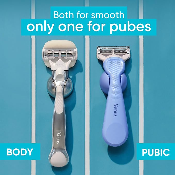 Gillette Venus Intimate Grooming Razors for Women, 6 Razor Blade Refills, Bikini Razors for Women,(Pack of 2)
