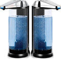 Secura 17oz Automatic Liquid Soap Dispenser, Touchless Battery Operated Hand Soap Dispenser with Adjustable Soap Dispensing Volume Control Dial, Personal Care Dispenser (Chrome-2Pcs)