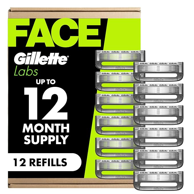 Gillette Labs Shaving Razor Blade Refills for Men, 12 Count