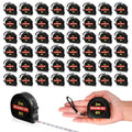 Copkim 50 Pcs 6 FT Mini Tape Measure Retractable Bulk Small Measuring Tape Pocket Size Measurement Tool for Operation Christmas Items Party Favor Gifts Stuffers for Men(Black)