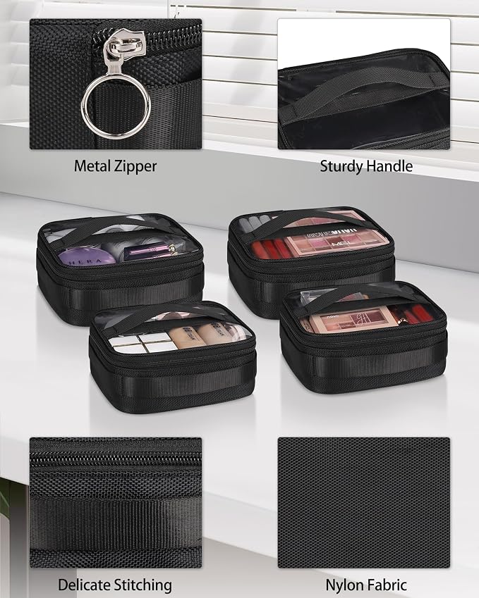 NAONAYA Makeup Brush Bag Extra Large Makeup Brush Case with 4 small bags Professional Makeup Artist Brush Holder Stand Up Organizer for Travel with Adjustable Dividers and Shoulder Strap